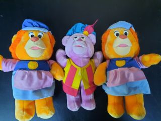 3 Vintage 1985 Fisher Price Disney Gummi Bears Grammi Stuffed Animal Plush Toys
