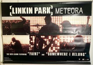 Rare 2003 Linkin Park - Meteora 2 - Sided 24x36 " Promo Vinyl Banner/poster Vg Cond
