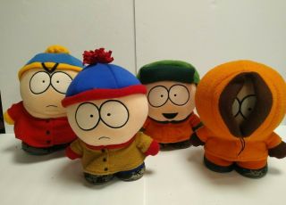 South Park 1998 Large Standup Plush Set Comedy Central Kyle Stan Cartman Kenny
