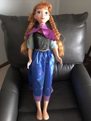 Disney Princess My Size Anna 38 " Frozen Doll Retired Jakks Pacific
