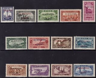 Alaouites Syrian Stamps Overprinted Complete Set 1925
