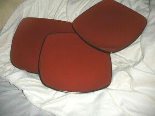 Corning Corelle - Hearthstone Stoneware - Red 8 1/2 " Plates,  Set Of 3 -