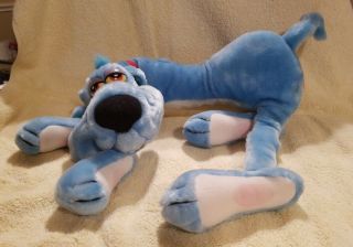 1984 Dakin 20 " Plush Foofur Cartoon Blue Dog Stuffed Animal Toy Phil Mendez