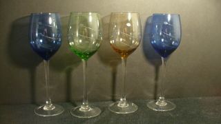 Lenox Tuscany Seasons 9 1/4 " Water Goblets Or Wine Glasses - 4
