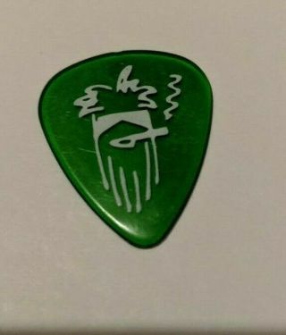 Billy Gibbons Of Zz Top - Tour 2019 Green Guitar Pick With Photo