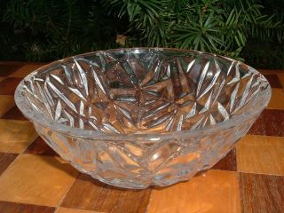 Authentic Tiffany & Co Crystal Bowl 6  Made In Italy Rock Cut Pattern