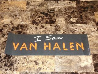 Van Halen Productions 1980 Sticker I Saw Van Halen Eddie David Lee Roth Alex