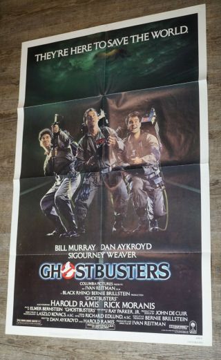 1984 Ghostbusters Movie Poster 27 " X 41 " Bill Murray Dan Aykroyd