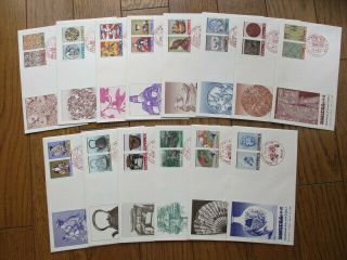 Japan Stamp First Day Cover Traditional Art And Crafts 14 Covers 1984～1986