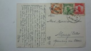 China 1930 Old Post Card From Hankow To Germany.