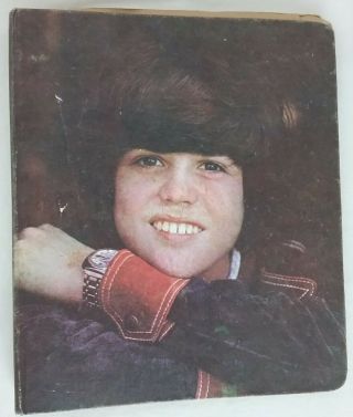 1972 Vintage Donnie Osmond 3 Ring Binder Notebook Full Of 5th Grade Band Notes