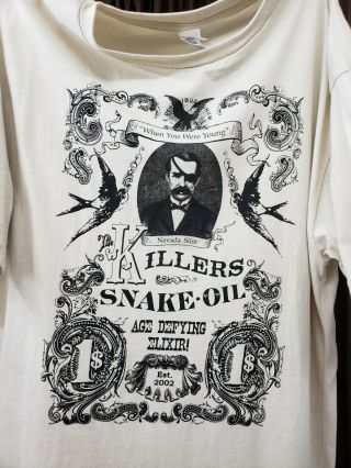 Vintage 2002 The Killers Concert Xl T - Shirt Snake Oil Rock When You Were Young