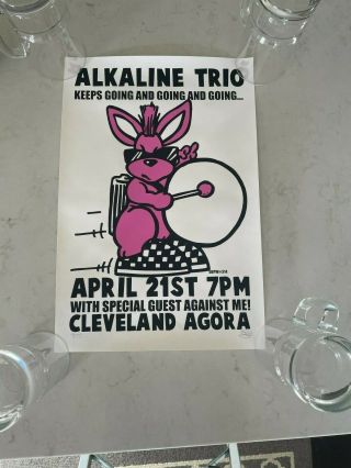 Alkaline Trio / Against Me 2006 Silkscreened Concert Poster / Punk Rock,  Bonus