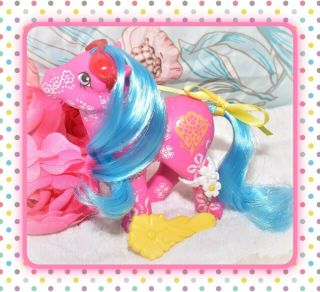 ❤️my Little Pony Mlp G1 Vtg Sweet Blossom Pink Flower Fantasy Bouquet Brush❤️