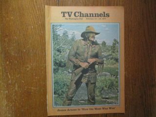 Feb.  13,  1977 Washington Post Tv Channels Mag (how The West Was Won/james Arness)