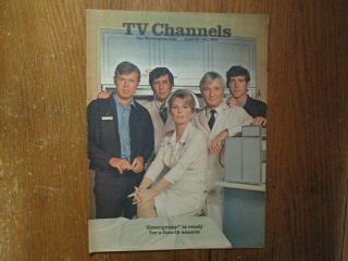 June - 1975 Washington Post Tv Channels Maga (emergency /robert Fuller/julie London