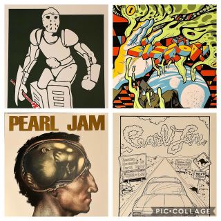 Pearl Jam Eddie Vedder Concert Posters.  Perth/chicago/calgary/lisbon