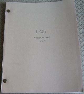 I Spy October 1965 Tv Script Crusade To Limbo 58 Pages Robert Culp Ex