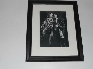 Framed Mick Jagger / Keith Richards 1976 Germany Print Rolling Stones,  14 " X 17 "