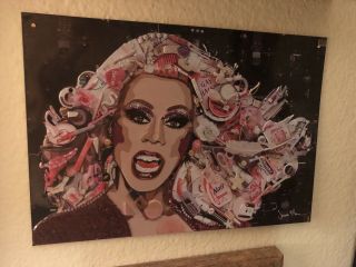 Rupaul Charles Metal Sign Collage By Jason Mercier Wow Pop Up Store Drag Gay