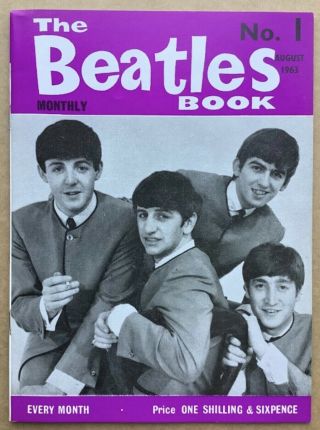 Beatles Monthly - August 1963 Issue 1,  Reprint From 1976.  Fan Club Memorabilia