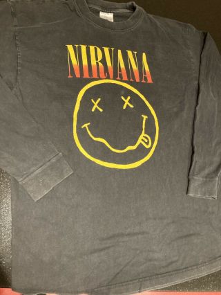 Nirvana Vintage Shirt Long Sleeved (xl)