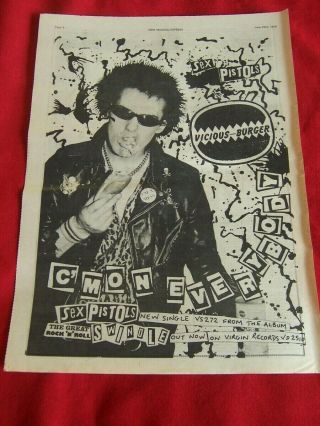 Sid Vicious Sex Pistols 1979 Vintage Poster Advert C 
