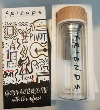 “Friends” TV Show Glass Water Bottle with Tea Infuser - CultureFly Box - 3