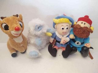 Rudolph The Red Nosed Reindeer Gemmy Talking Plush Set Bumble,  Hermey,  Cornelius