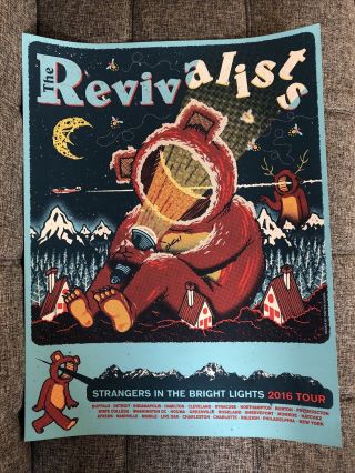 Revivalists 2016 Strangers In The Bright Light Screen Printed Tour Poster
