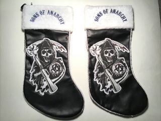 Sons Of Anarchy Soa Holiday Stocking Pair Reaper Logo By Kurt S Alder