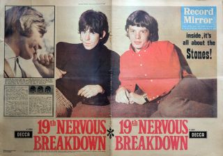 Record Mirror 12 Feb 1966.  Rolling Stones Gatefold Front Cover.  Not Nme
