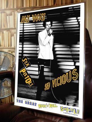 Sex Pistols My Way Promo Poster,  Damned,  Clash Sid Vicious Jamie Reid