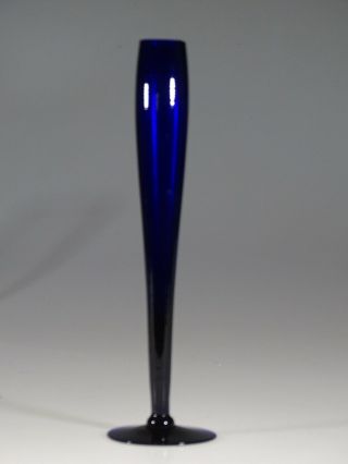 Vintage Tiffin Glass Cobalt Blue Bud Vase C.  1930