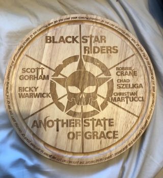 Black Star Riders Ricky Warwick Official Cheese Board Rare Item
