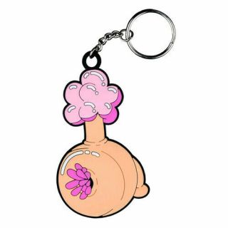 Detailed Flexible Construction Rick And Morty Plumbus Keychain
