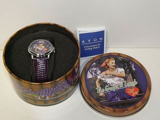 I Love Lucy The Grapes of Laugh Collectible Analog Watch Tin Avon Purple Band 2