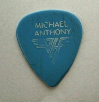 Vintage 1980 Michael Anthony Blue Van Halen Concert Guitar Pick.  Kabo