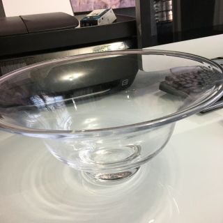 Handblown Glass Simon Pearce Centerpiece Fruit Bowl 13” Top Diameter