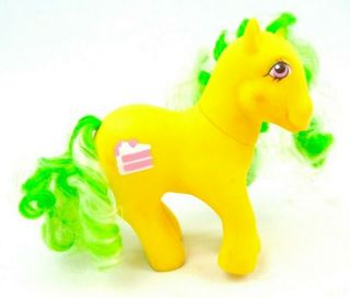 Rare My Little Pony Vintage G1 Generation 1 Lemon Treats Mlp Yellow Green Curls