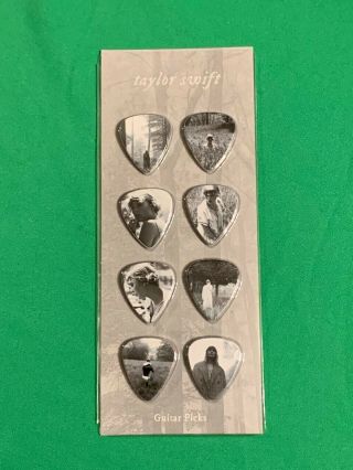 Taylor Swift Folklore Album 8 Different Guitar Pick Set Official In Hand