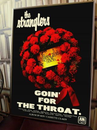 The Stranglers No More Heroes Promo Poster,  Sex Pistols,  Clash Damed