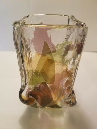 Murano Glass La Murrina Italian Art Glass Vase Candleholder - Signed