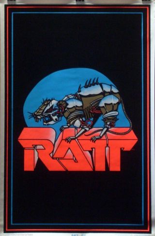 Ratt 23x35 Logo Blacklight Poster 1984 Robin Crosby