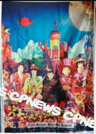 Rolling Stones Their Satanic Majesties Request Wall Flag Tapestry Dvd Poster