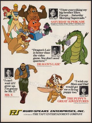 RUBY SPEARS_Original 1984 Trade AD / poster_Turbo Teen_Alvin and the Chipmunks 3