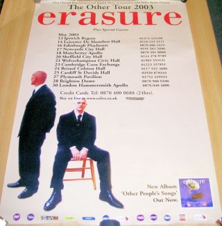 Erasure Stunning Poster For The " The Other Tour " Of The U.  K.  In 2003