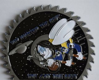 Kiss Seabee Spaceman Unmasked Military Challenge Coin 3”x2.  43