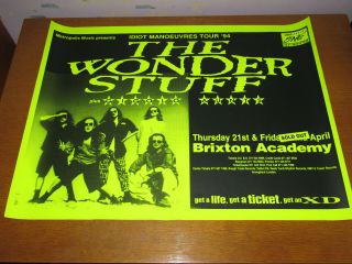 The Wonder Stuff Brixton Academy - 1994 Uk Gig Promo Poster