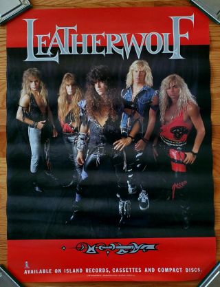 Leatherwolf Promo Poster 1987 18 " X24 " Never Hung Rare Metal